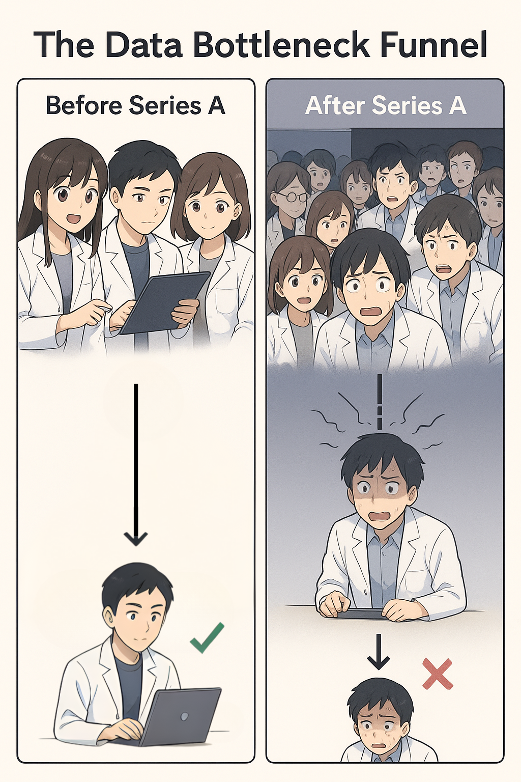 Before and after Series A